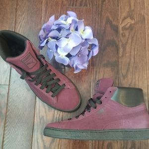 Puma Suede High Top Sneakers. Sz 8.5. NEW